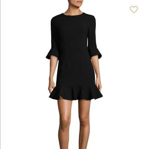 Black Halo Bell-Sleeve Flounce Woman Dresses
